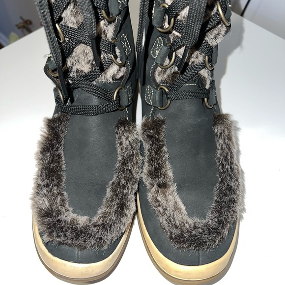 TIMBERLAND KICKADILLA Suede Leather Faux Fur Lace up boots. Size 8M - Picture 7 of 14